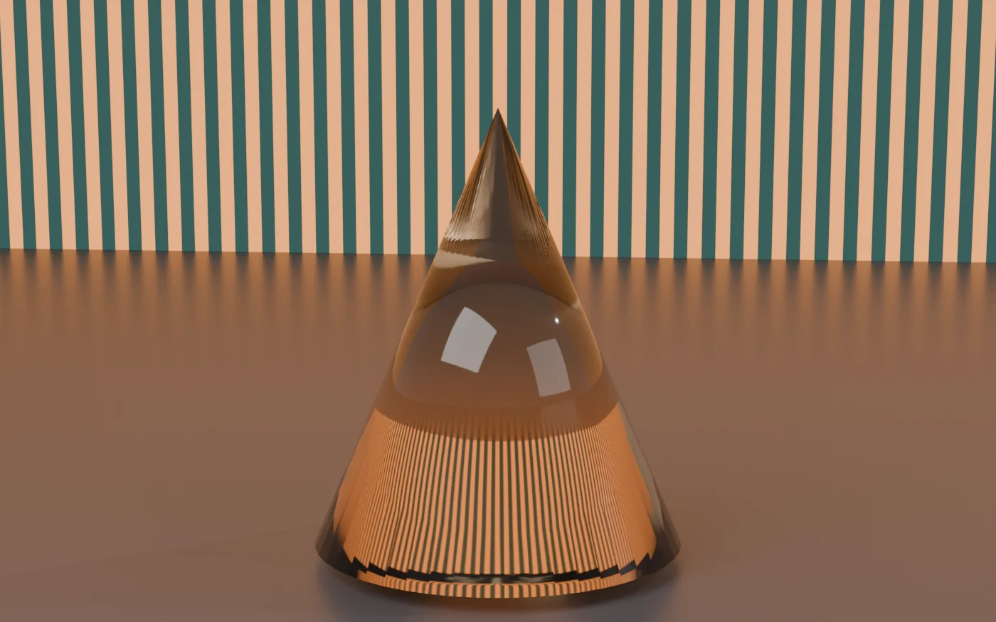 Tinted amber — procedural glass material for Blender