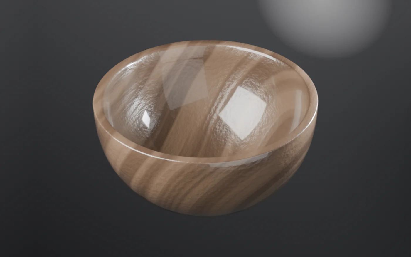 Varnished walnut — procedural wood material for Blender